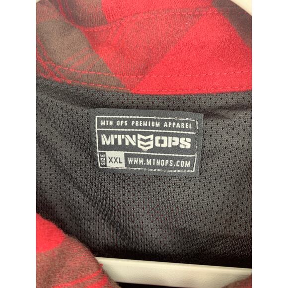MTN OPS Tamarack Tech Button Up Flannel Shirt Mens 2XL Brick Red Long Sleeve New - Picture 5 of 10